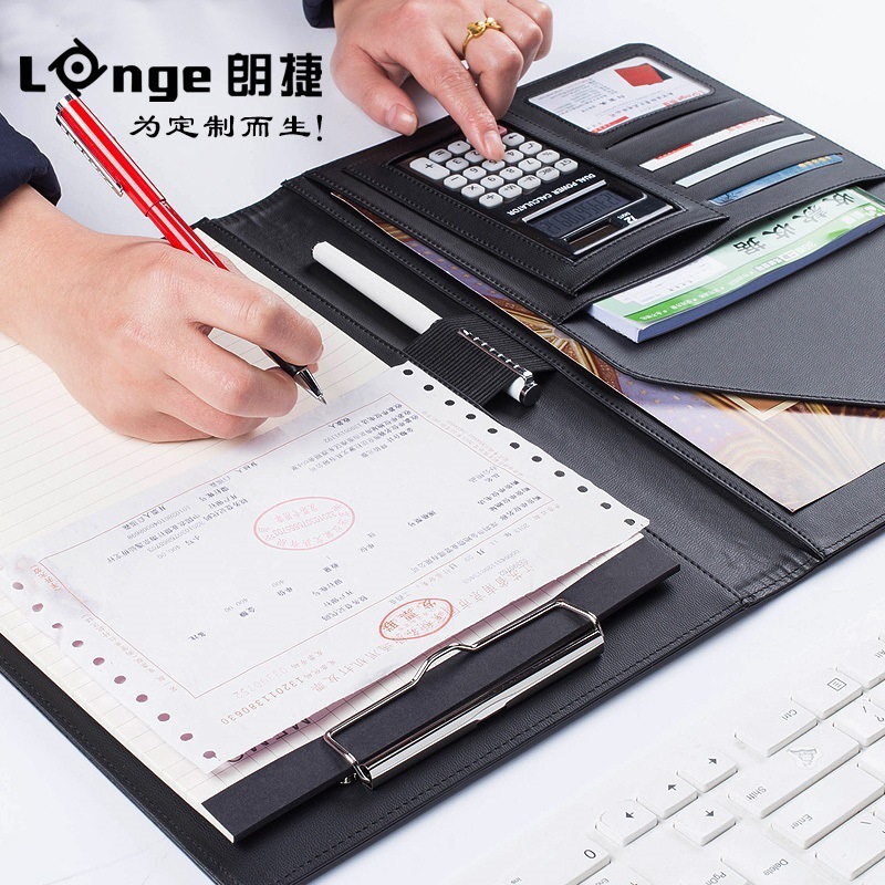 Carpeta Carpeta de cuero de múltiples carpetas Carpeta de contrato de negociación Carpeta de contrato