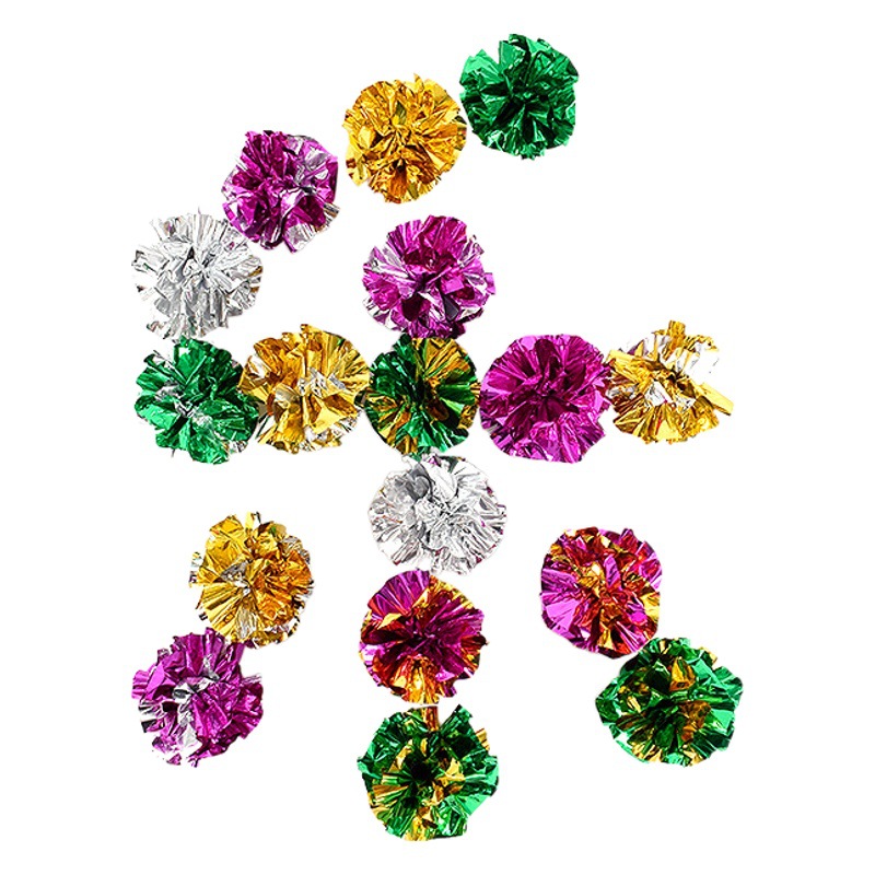 Leyoupai gato juguete color bola de papel de estaño gato divertido gato interactivo juguete mascota sonando bola de papel sonido divertido gato bola