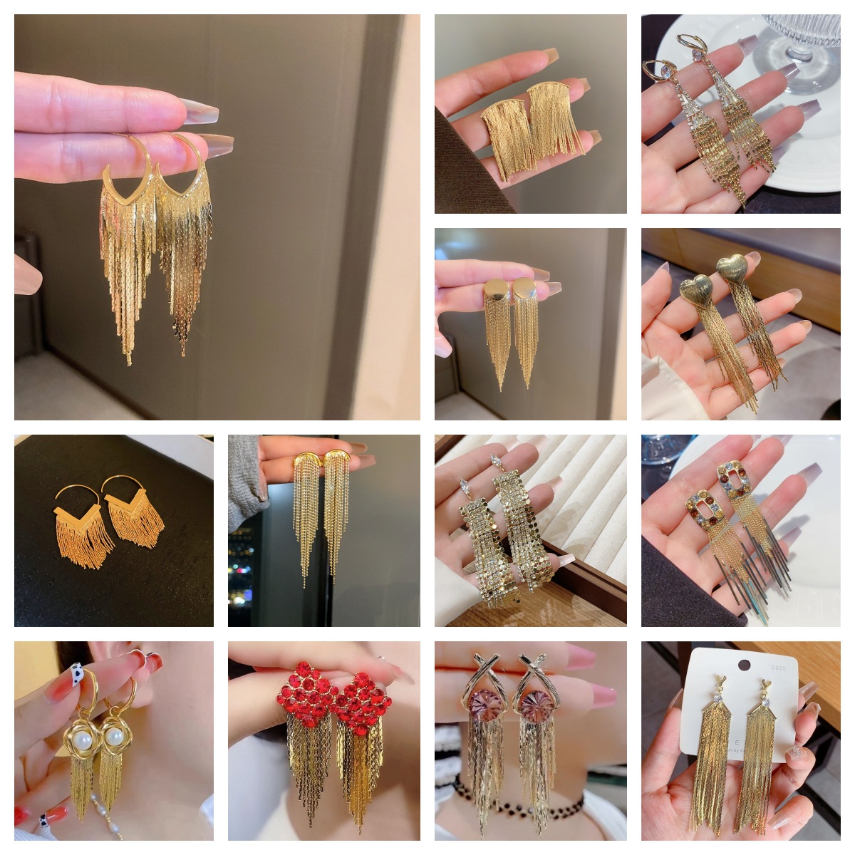 Pendientes de aguja de plata s925 de estilo coreano nuevo diseño de nicho ligero de lujo de moda salvaje