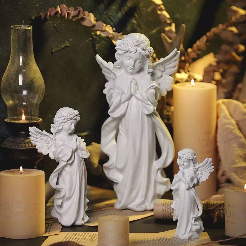 Scandinavian Angel Alice Little Girl Statue Cute Fashion Resin Crafts Desktop Home Decoration Ornaments