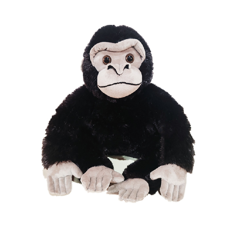 Peluche de gorila simulado, adorable gorila gigante negro, muñeco creativo, almohada grande, transfronterizo