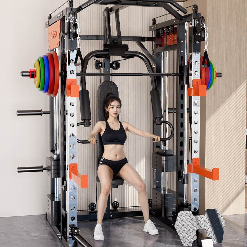Máquina Smith entrenador integral cuclillas marco barra de empuje horizontal comercial doméstico pórtico multifuncional equipo de fitness