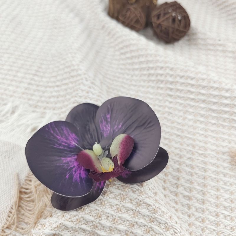 胡蝶蘭の花の頭のかんざしの花のカチューシャの髪飾りの服の靴の装飾の材料の部品のシミュレーションの花の頭の花|undefined