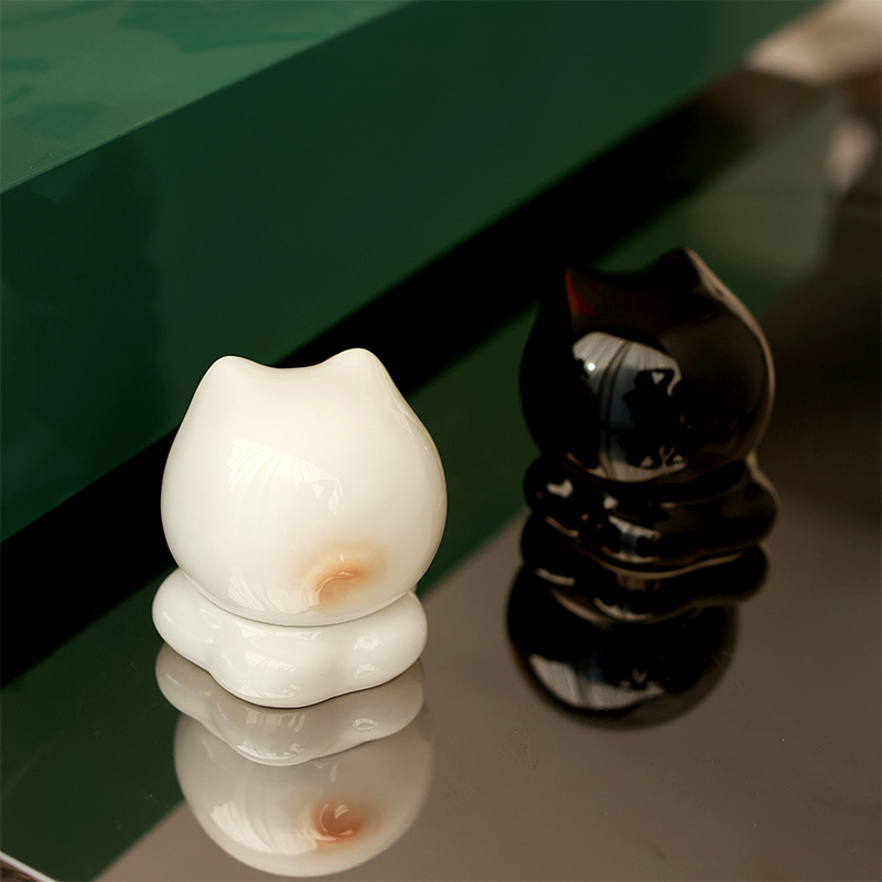 Nubes, gatos, palillo de cerámica, lindo para el hogar, palillo, hilo dental creativo, palillo de algodón, lata de almacenamiento, decoración