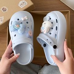 洞洞鞋新式两穿女网红2025夏季百搭eva增高厚底学生轻便包头拖鞋