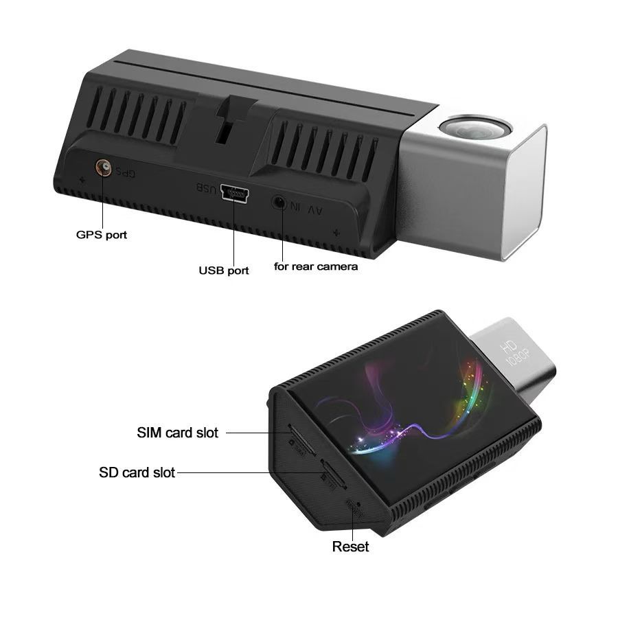 New 3-Inch 4g Android System Remote Monitoring Dual-Camera Dash Cam with Front and Rear Recording, Supports Overseas Use