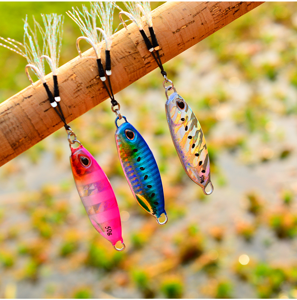 Metal Jigging Spoon Lures Wertical Jigs Fresh Water Bass Swimbait Tackle Gear