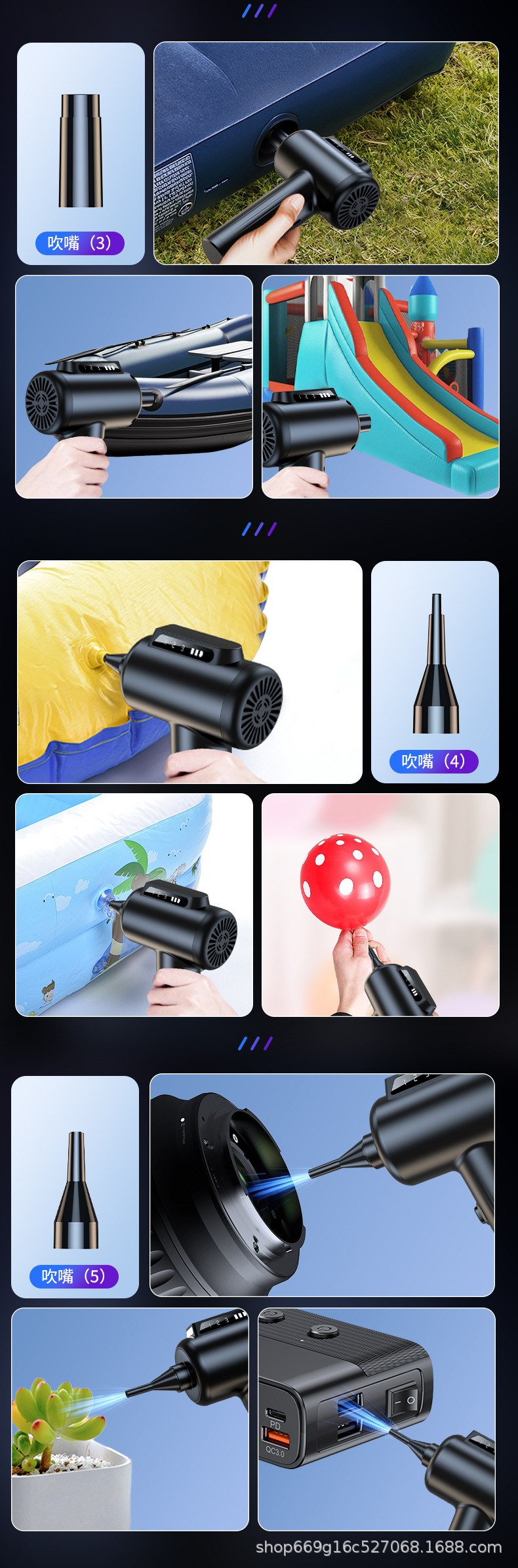 New Model of Brushless Vacuum Cleaner with Blowing, Suction, and Charging Functions, Portable Handheld Wireless Vacuum Cleaner for Home and Car Use