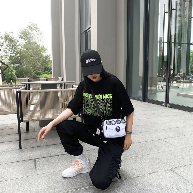 Japonés Harajuku vintage lindo suave lindo perro pequeño bolso de la lona Corea del Sur ins fresco chica bolsa de mensajero