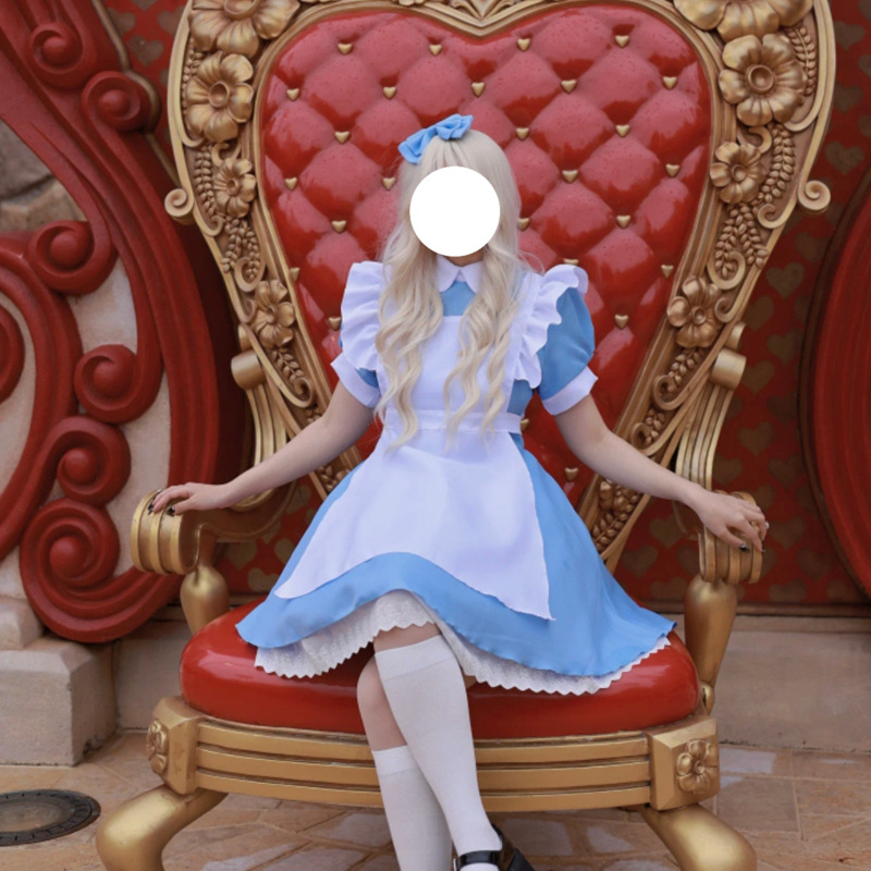 Princess Alice on the Run Blue Dress Maid Costume Maid Costume Halloween Costume French Sweet Age Reduction