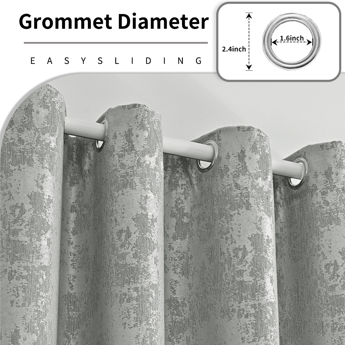 Amazon transfronteriza nueva luz y sombra brillante cortina de sombra cortina de perforación de dormitorio cortina de protección solar TEMU