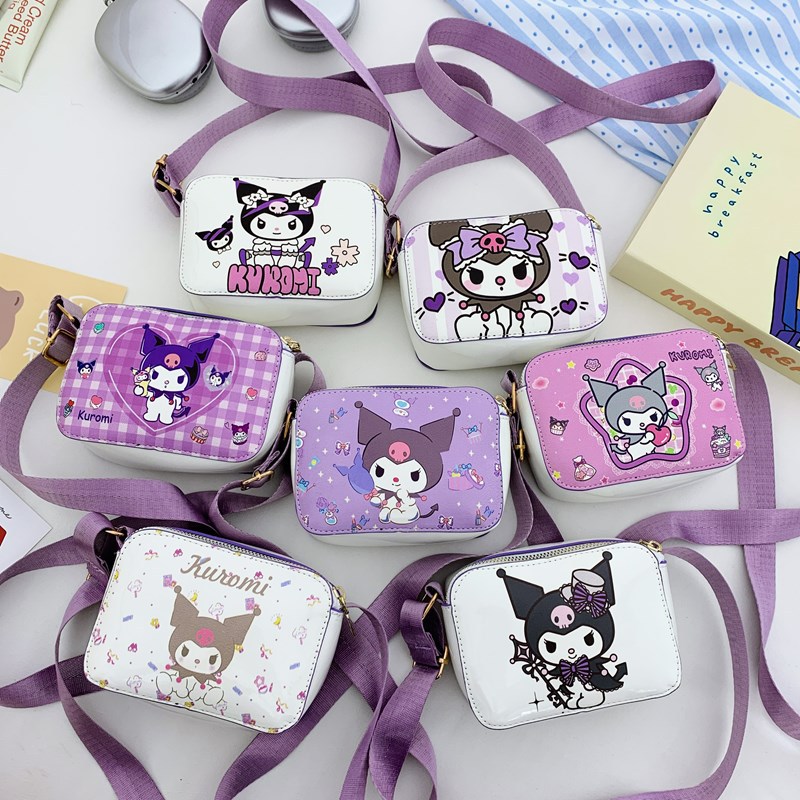 2025 New Children's Small Shoulder Bag Cute Girls Kuromi Shoulder Crossbody Bag Cartoon Little Girl Accessories Bag