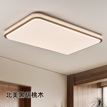 新中式简约田园原木风护眼全光谱创意设计师卧室客餐厅木艺吸顶灯