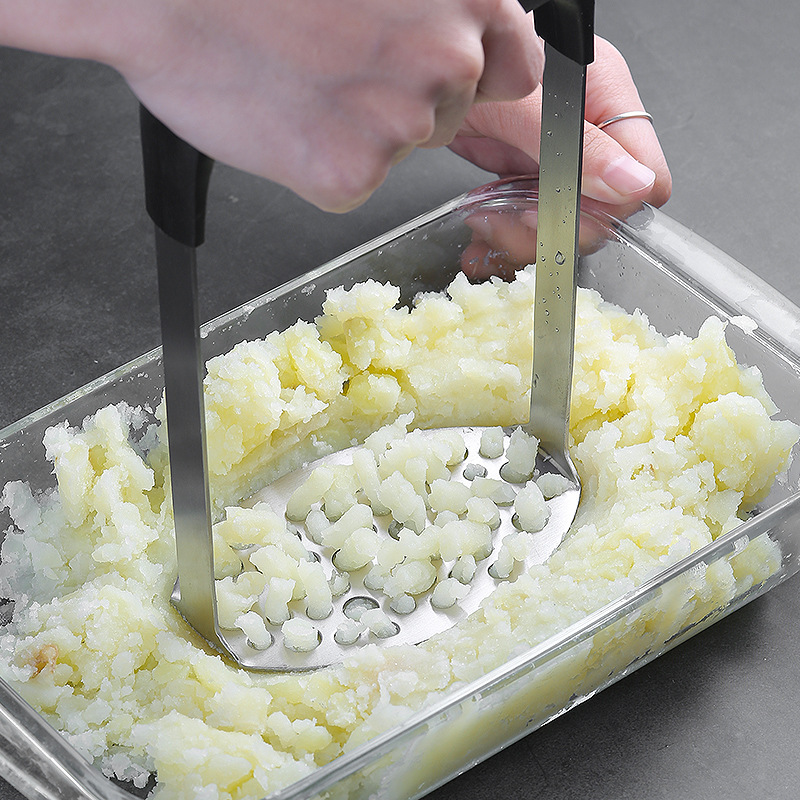 Amazon puré de patatas masher manual de acero inoxidable puré de patatas masher cocina gadget