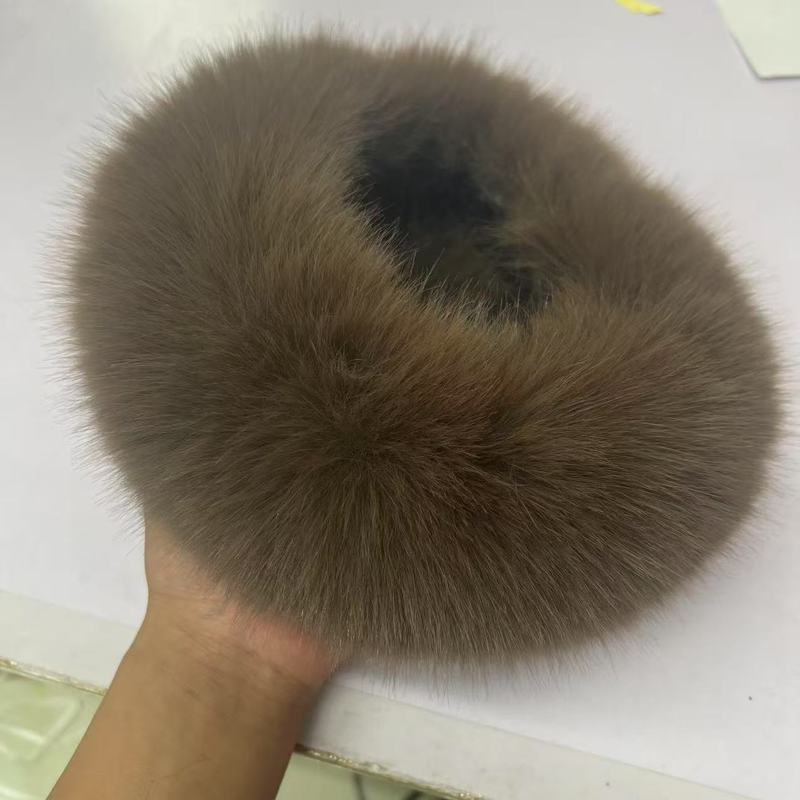 跨境秋冬毛毛空顶帽发饰圈加厚仿狐狸毛帽圈保暖假毛发带帽子女|undefined