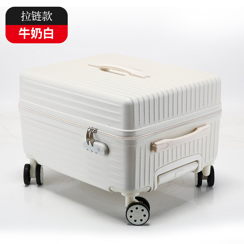 Maleta con Ruedas Universales en Forma de Taburete, Elegante Diseño de 18 Pulgadas, con Marco de Aluminio, Candado de Combinación, Ideal para Estudiantes, Unisex, para Viajes.