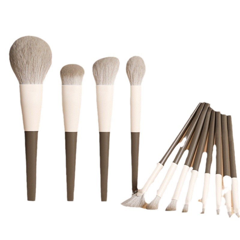 12 principiantes Cangzhou conjunto de cepillo de maquillaje de tinta a granel conjunto completo de cepillo de sombra de ojos herramientas de maquillaje blush cepillo