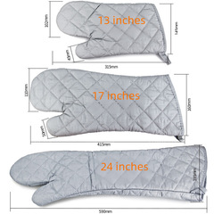 Microwave oven gloves Kitchen baking oven gloves Thickened and extended high-temperature resistant heat-insulating barbecue tools