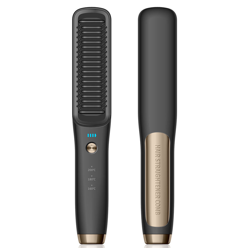Nuevo hogar inalámbrico plancha de pelo USB portátil eléctrico rizador de pelo no duele rizador de pelo recto de doble propósito peine de modelado