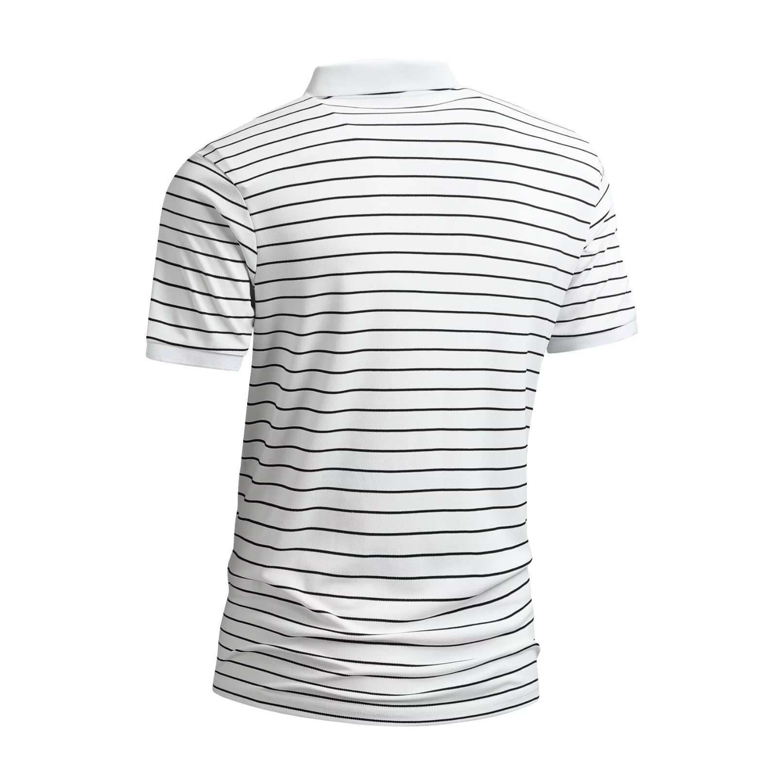 Men's Clothing Slim Fit Short Sleeve Shirt Heavyweight Fine Cotton Striped Trendy Summer Versatile Top_viptrois.com