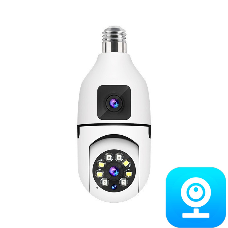 V380Pro ワイヤレス電球監視カメラ wifi ホーム双眼超高精細 360 度パノラマクロスボーダーホットモデル|undefined