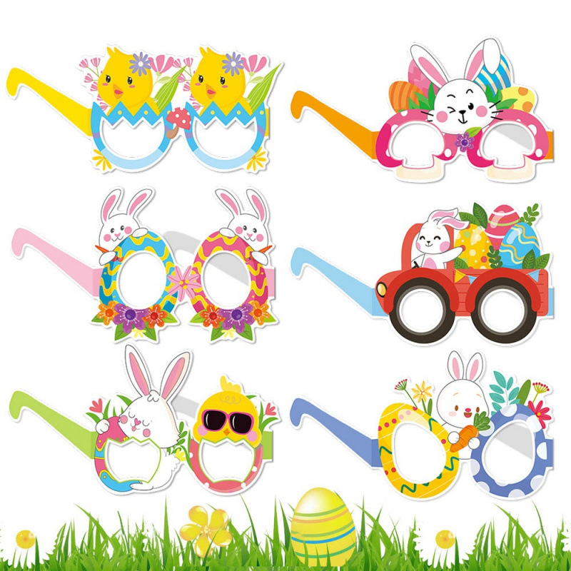 6 piezas de gafas de Pascua, Y-00528