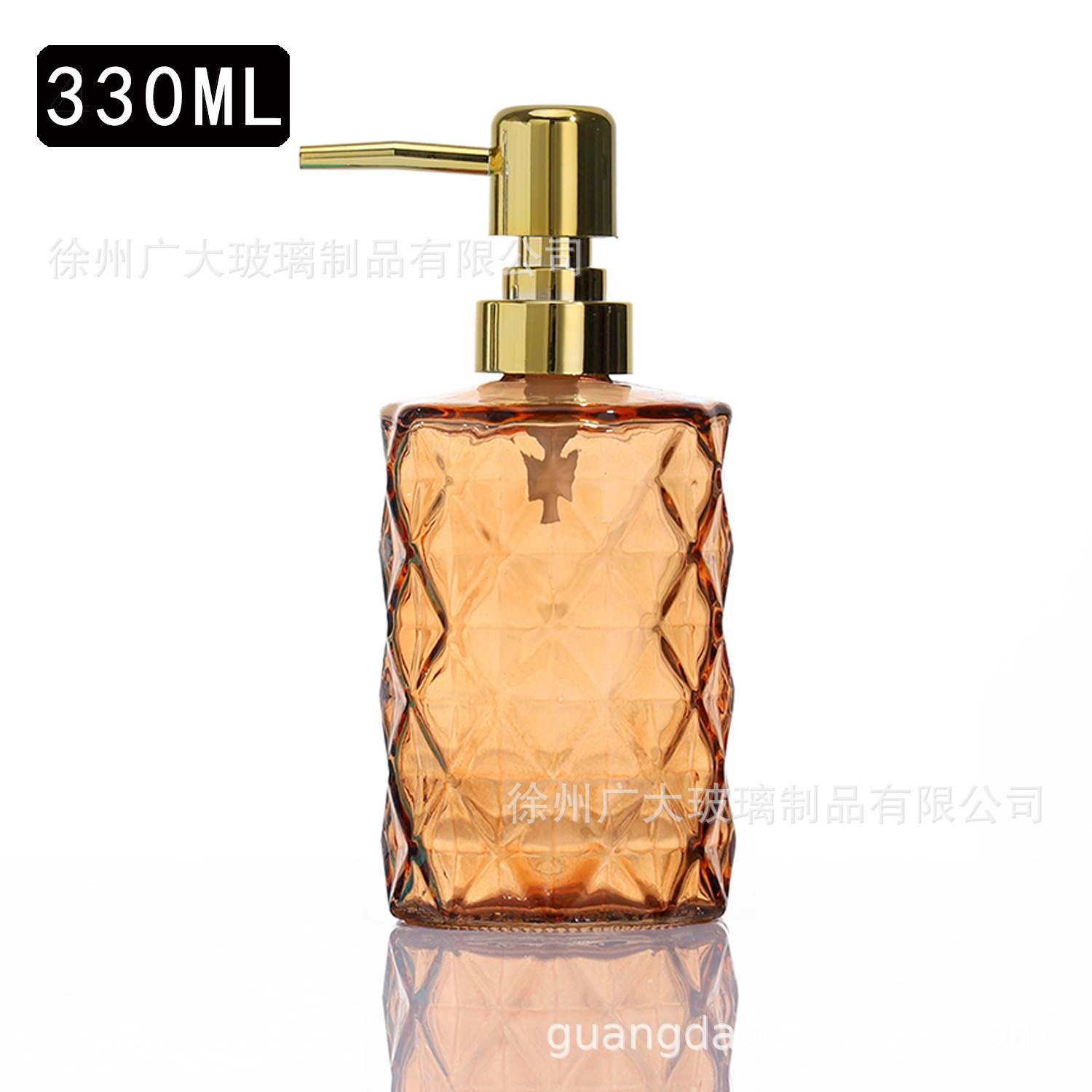 330ml; diamante naranja + cabeza de bomba de cabeza grande