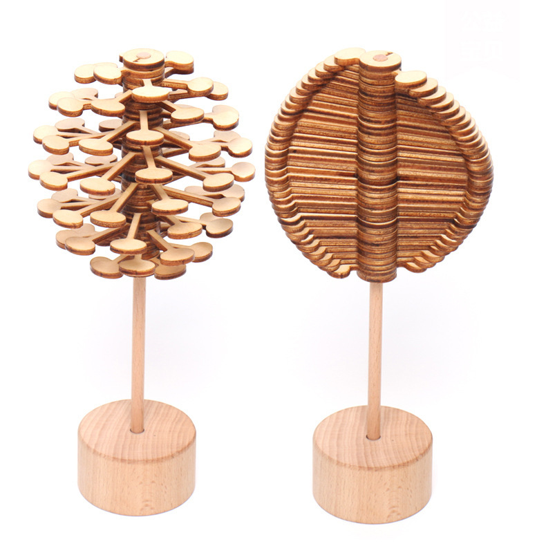 Madera giratoria Lollipop SERIE DE Fei decoración creativa descompresión artefacto giroscopio TikTok mismo estilo juguete para niños