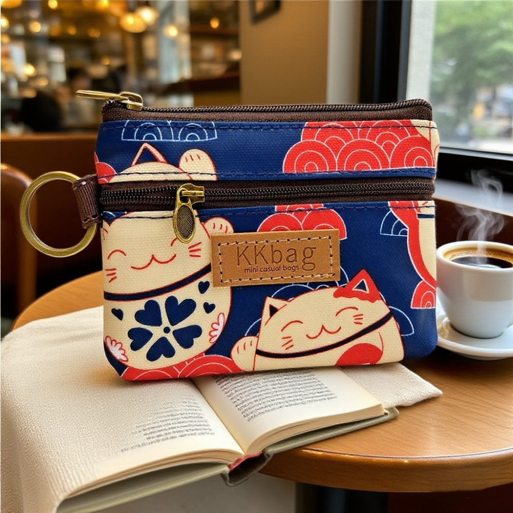 Coin Purse Lucky Cat-Blue