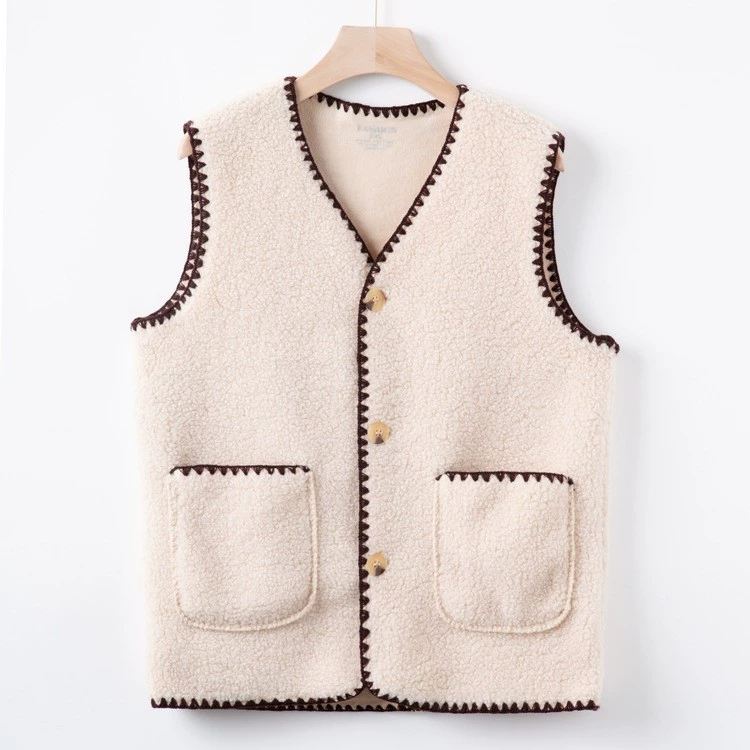 2024 новая мама среднего возраста жилет короткий средний и пожилой свободный плечи тонкая иностранная бабушка осенний топ