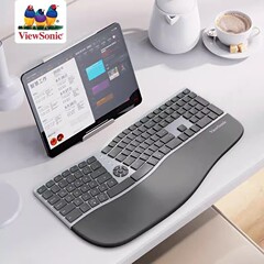 優派のノートパソコンのデスクトップのコンピュータのホストの無線のキーボードのbluetoothの充電の2モードの人体の工学のマルチメディアのキーボード