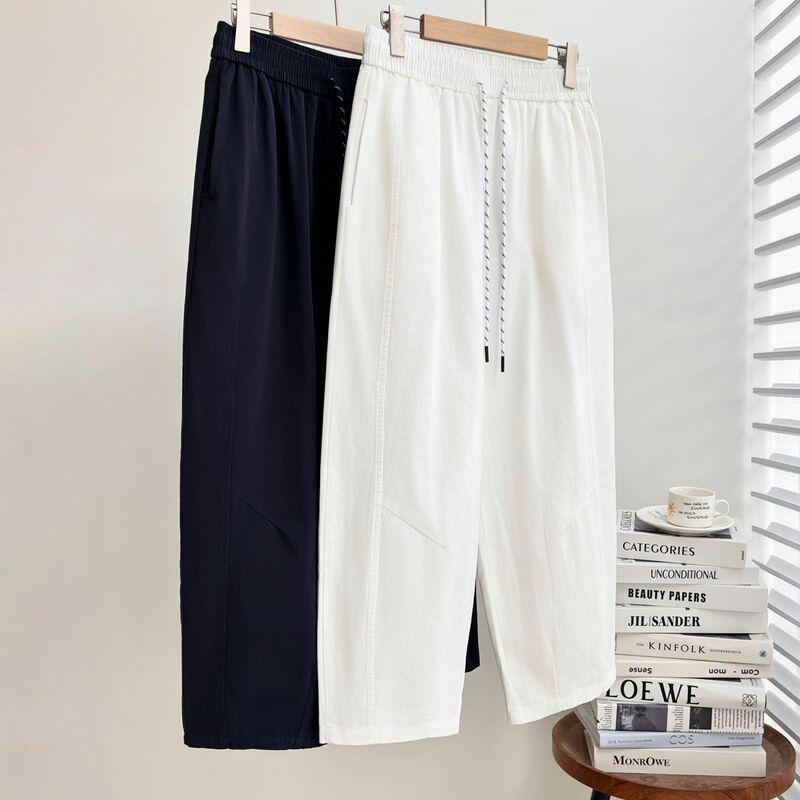 2026 New Plus-Size Women's Pure Cotton Loose-Fitting Slimming Elastic Waist Balloon Carrot Pants Casual Pants Chun5917 2026 New Plus-Size Women's Pure Cotton Loose-Fitting Slimming Elastic Waist Balloon Carrot Pants Casual Pants Chun5917