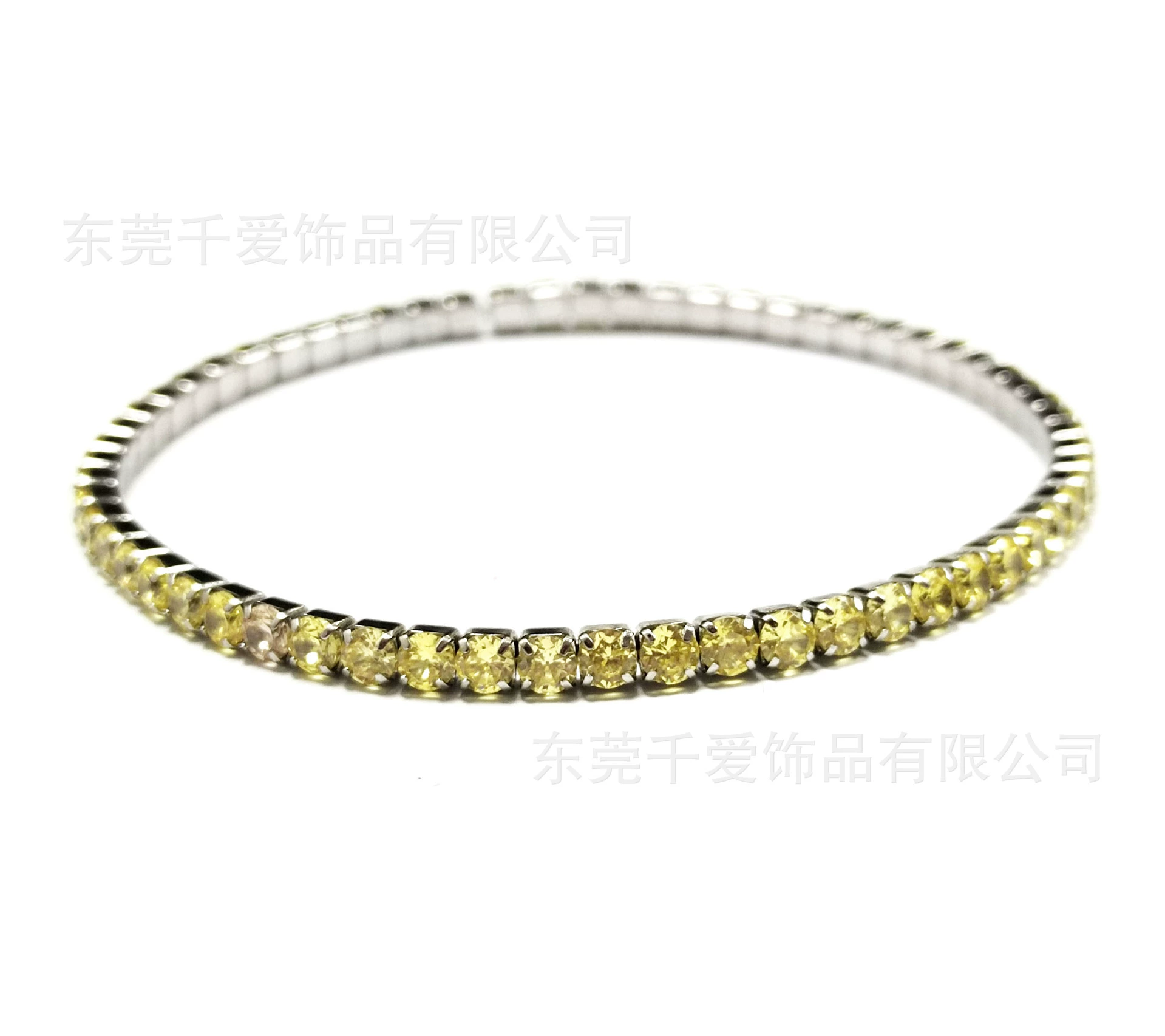 Elastic bracelet stainless steel, zirconium, tennis fashionable accessory, direct factory sales