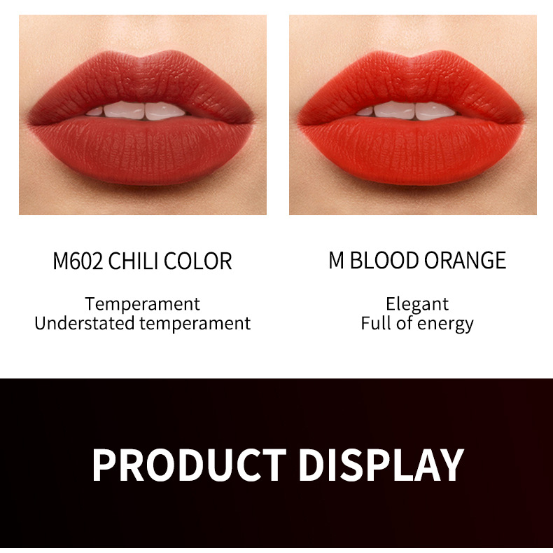 VIBELY China Red Non-Stick Cup Rim Red Gift Box Set of 10 matte matte non-fading Bright Red lipsticks undefined