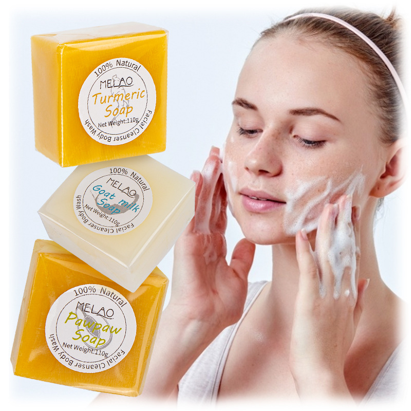 Cross-border goat milk turmeric cleansing soap handmade soap facial cleansing, hydrating, repairing soft skin