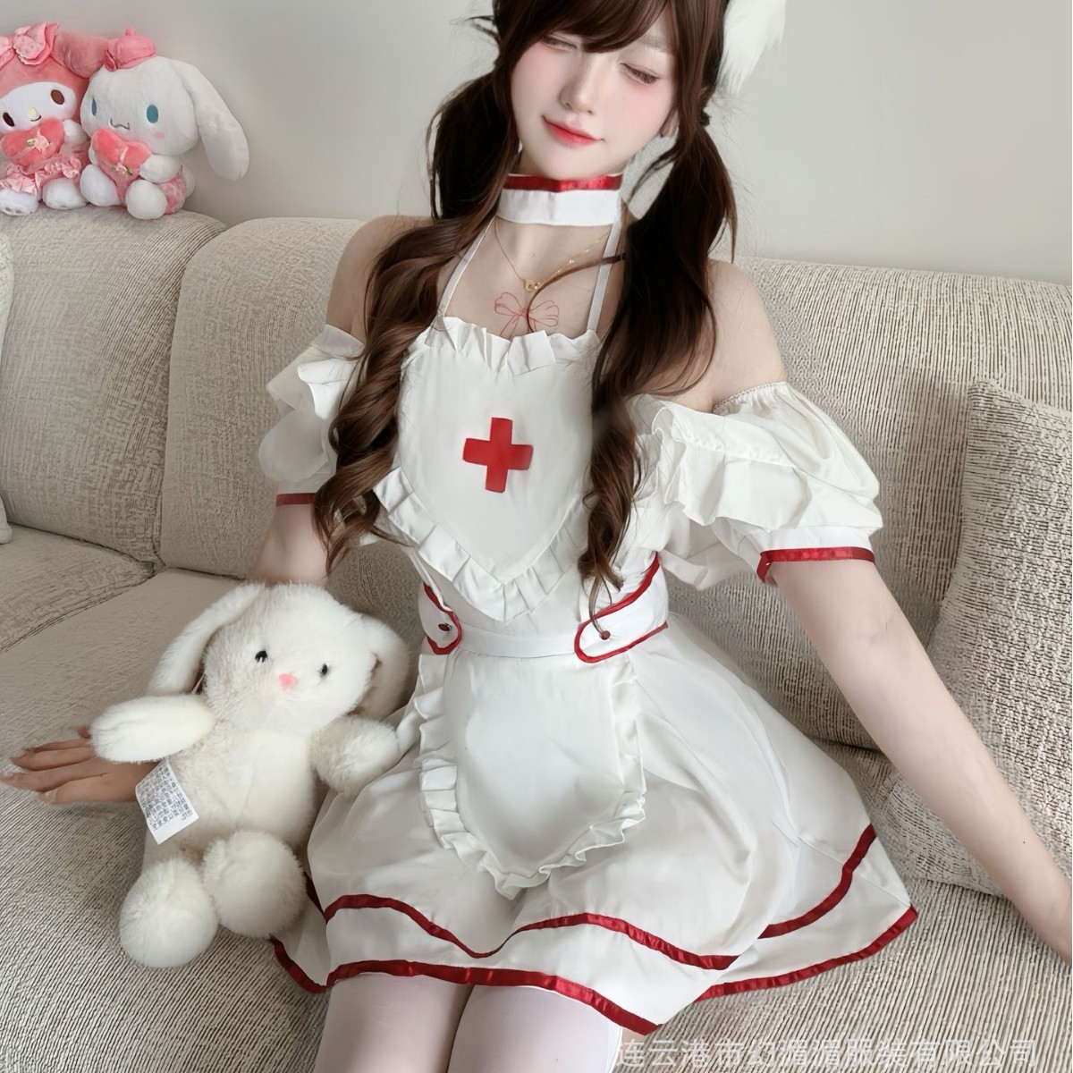 Lolita Secondary Sweetheart Nurse Maid Uniform suit Girl Anime Uniform COS Maid Halloween