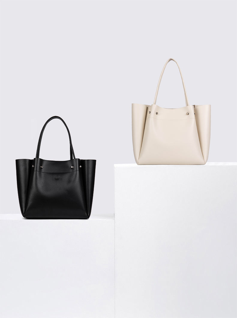 Borsa tote donna in pelle morbida, borsa a tracolla versatile_voghion.com