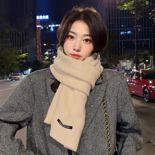 女性用スカーフ、冬用多用途、暖かい、カップル、学生、ネックプロテクター、模造カシミヤニットウール、女の子用スカーフ、男性用高級スカーフ|undefined