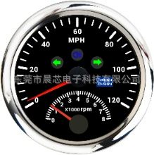 automobile instrument — Odometer and Car Tachometer - cx8191-black-plate-silver-cover-120mph