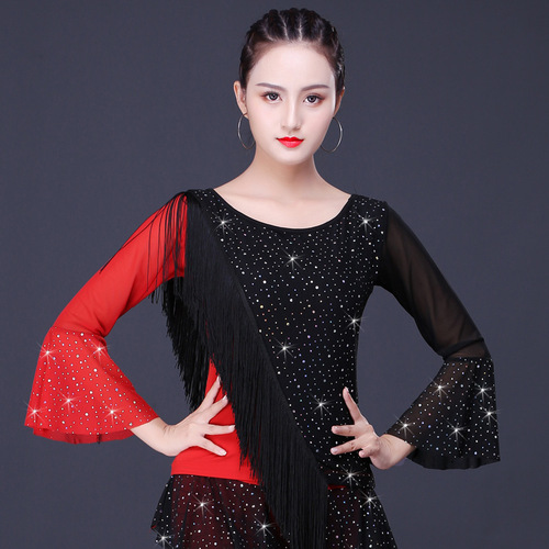 gcw square dance costume Latin dance modern dance clothes dance costumes for women adult new practice clothes tops