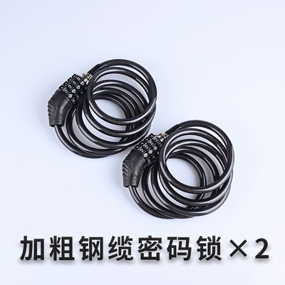Lock Telescopic Steel Wire Lock – Motorcycle Lock - thick-steel-cable-version-combination-lock-two