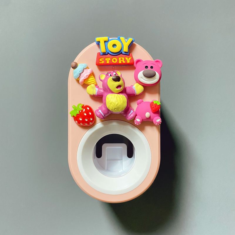 Automático de pasta de dientes exprimidor de dibujos animados de los niños lindo Punch-libre almacenamiento rack clip de pasta de dientes exprimidor diario diverso suministro