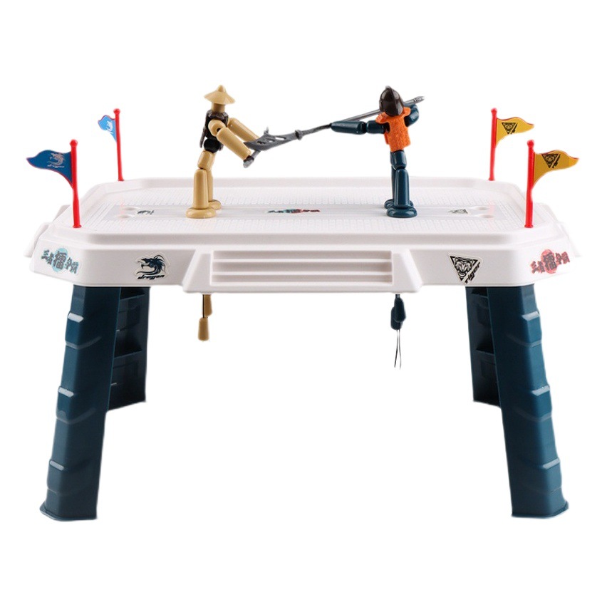 Hombre de bambú para niños héroe doble lucha juego de mesa de escritorio interacción entre padres e hijos doble lucha hombre de bambú muñeca de línea de tracción