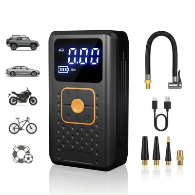 Hava nasosu – electric car tire inflator - 1008-series-dual-use-charging-and-plug-in-power-bank-05m-type-c-cable-3m-cigarette-lighter-power-cable