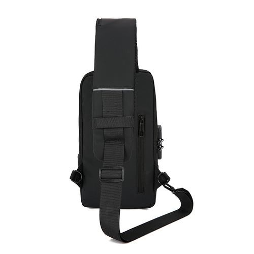 Men's chest bag, combination lock, anti-theft riding bag, casual outdoor running, waist bag, shoulder cross-section sports backpack