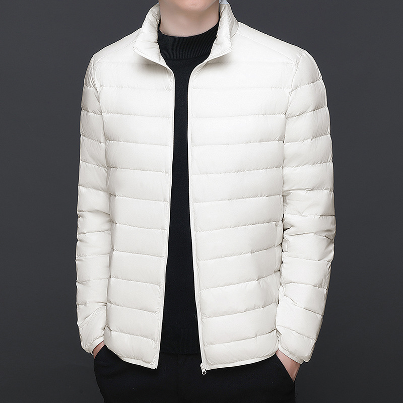 [Recomendación de Cui Wanzhi-Nuevo estándar nacional] pareja chaqueta de plumón ligera de cuello vertical chaqueta portátil chaqueta cálida de invierno
