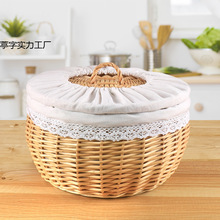 馒头筐食品级装饼的编篓盛馒头的小筐精致馒头筐老式馍筐家用竹编