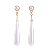 Silver needle, long earrings from pearl, silver 925 sample, Korean style, 2021 collection