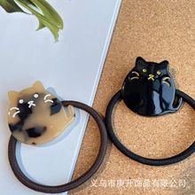 跨境定制猫咪发圈可爱少女头饰简约呆萌龙猫发绳日系原宿皮筋发饰