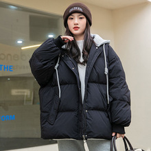 1088中学生冬季羽绒服少女高初中生鸭绒青少年大童学院风洋气外套